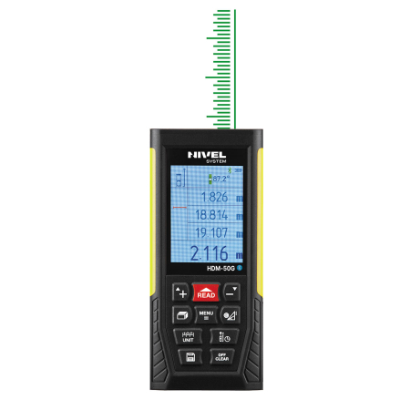 Dalmierz laserowy Nivel System HDM-50G - z zieloną wiązką, bluetooth